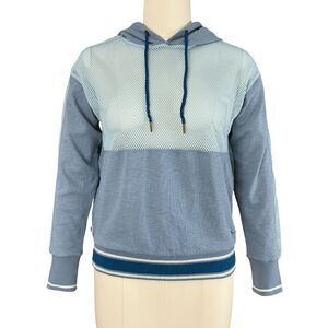 Kimes Ranch Mesh Hoodie Womens M Blue Pullover Western Country Cowgirl Rodeo